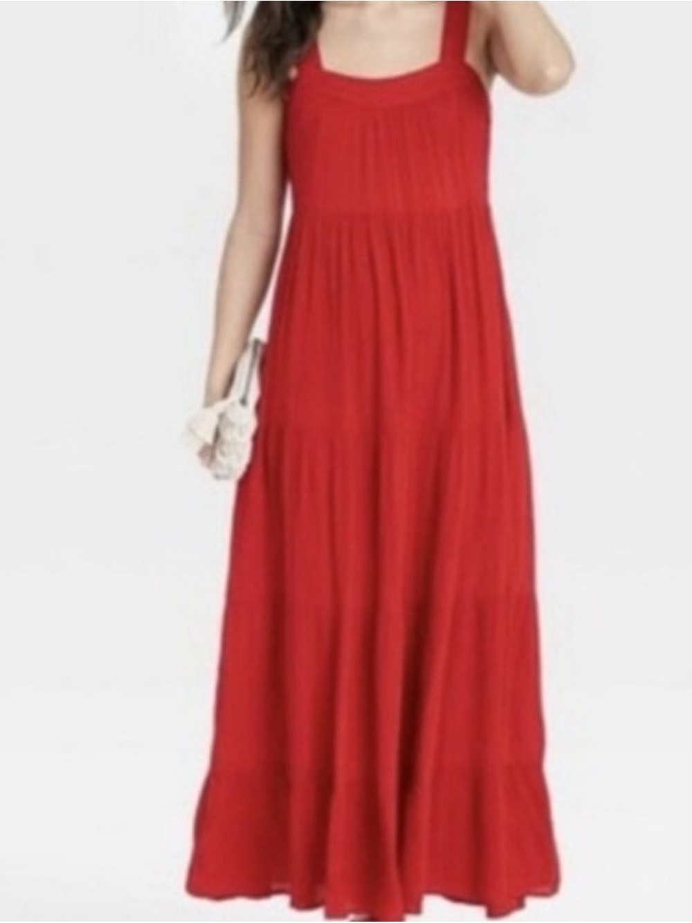 Knox Rose Red Sleeveless Tiered Maxi Dress